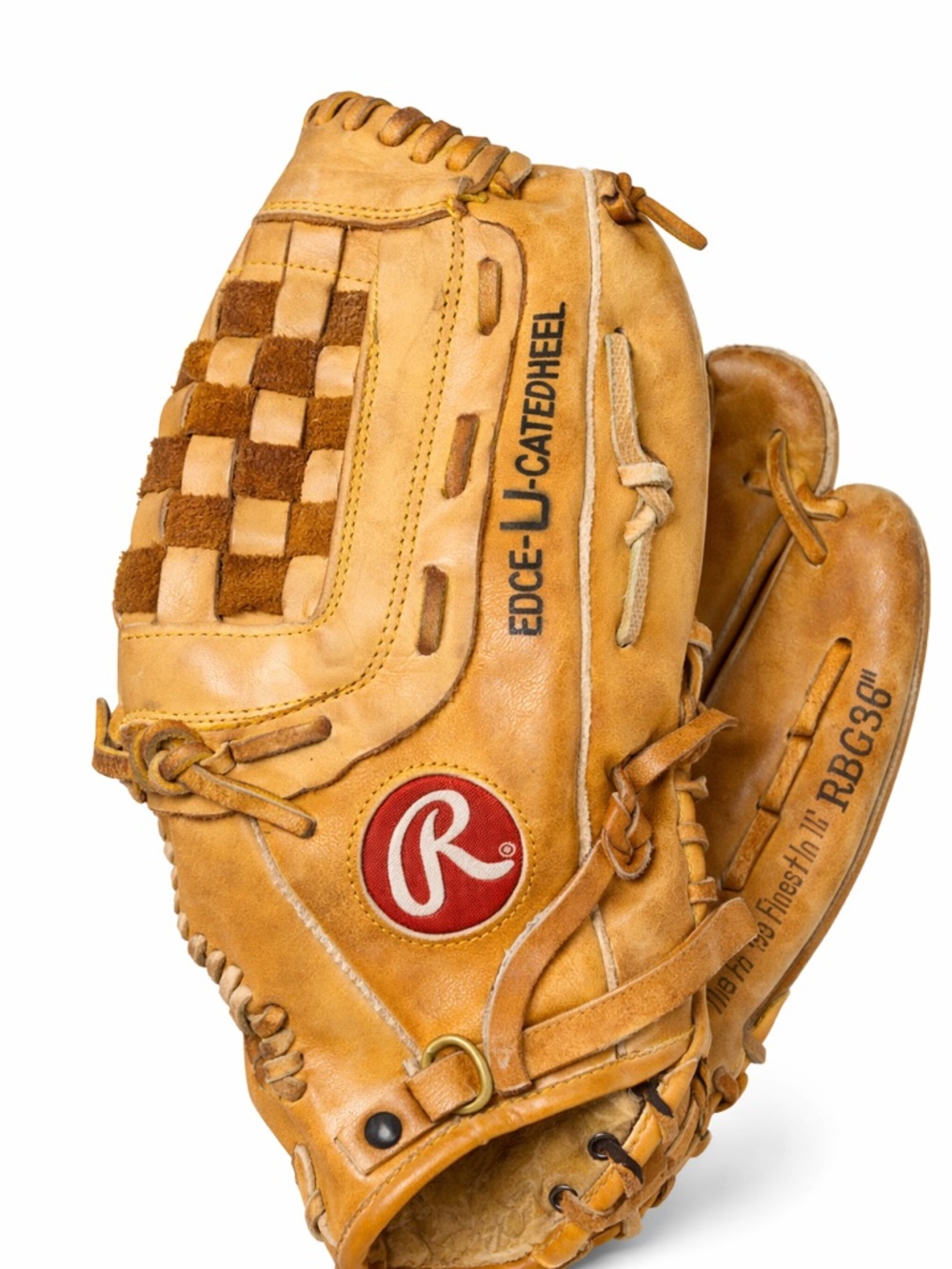 Rawlings RBG36 12.5” Baseball Glove Edge-U-Cated Heel Basket Web Signature